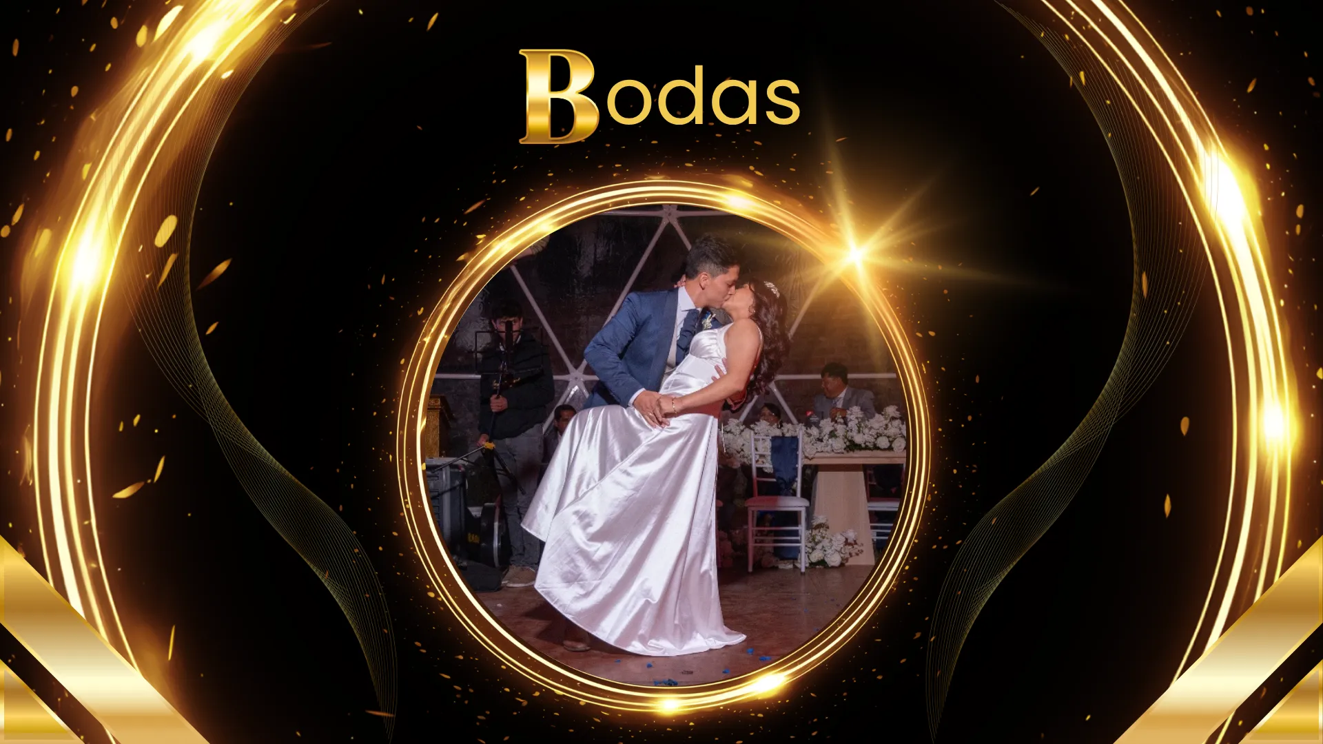Baile de novios elegante en una boda