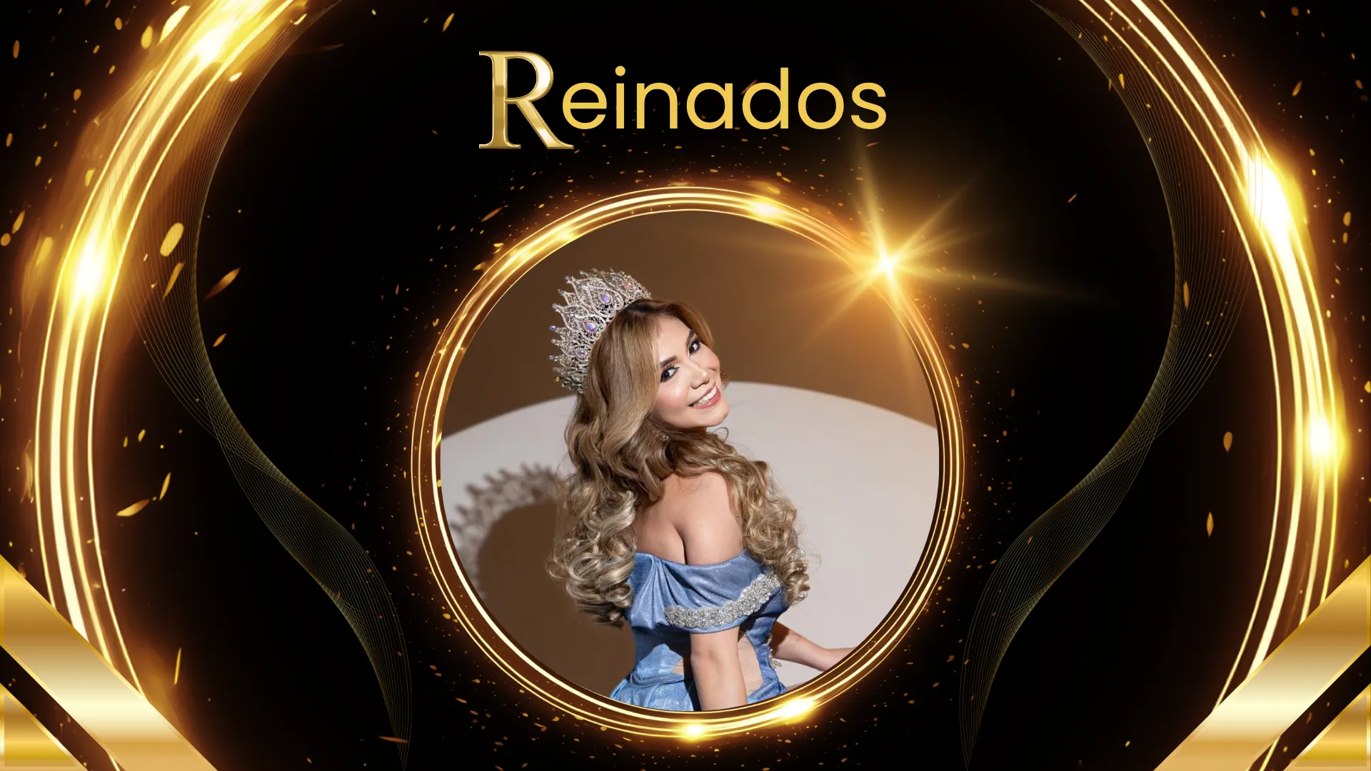 Candidatas en una pasarela de certamen de belleza